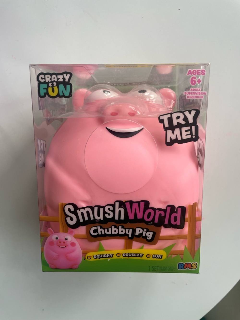 Chubby Pig Plush Squishy Toy - Pink